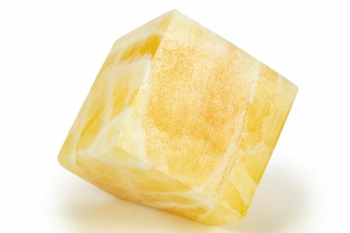 Polished Orange Honeycomb Calcite Cube - Utah #307870